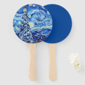 Éventail Van Gogh - La Nuit étoilée - Blancs Noël (Devant et derrière)