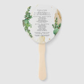 Éventail Végétation Abstraite Aquarelle Idée de création (Dos)