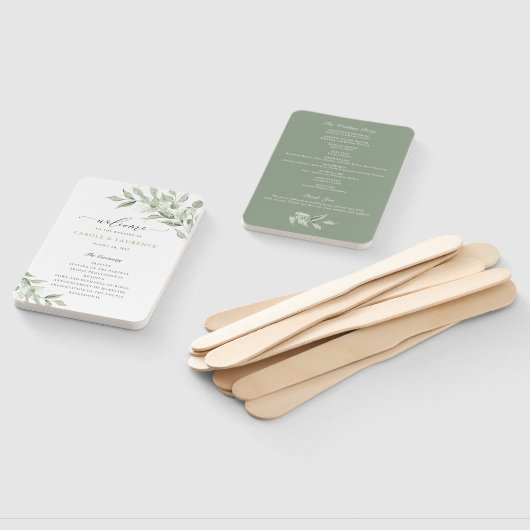 Éventail Végétation Olive Branch Babys Programme de mariage (Non-assemblé)