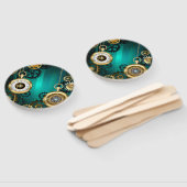 Éventail Veille bijoux Steampunk sur un Arrière - plan vert (Non-assemblé)