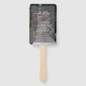 Éventail Vellum Black & White Overlay Photo Wedding Program (Dos)