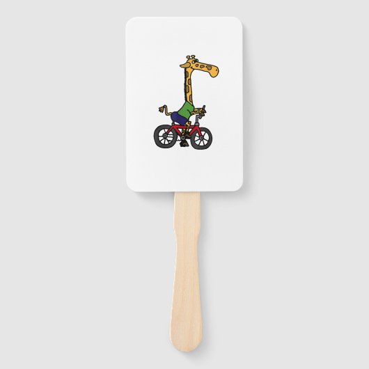 Éventail Vélo cool Giraffe équitation (Devant)