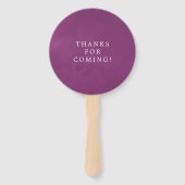 Éventail Velours profond Floral mariage Favoriser (Dos)