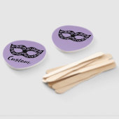 Éventail Venetian mask custom wedding (Non-assemblé)