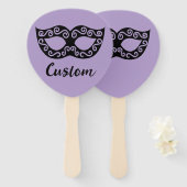Éventail Venetian mask custom wedding (Devant et derrière)