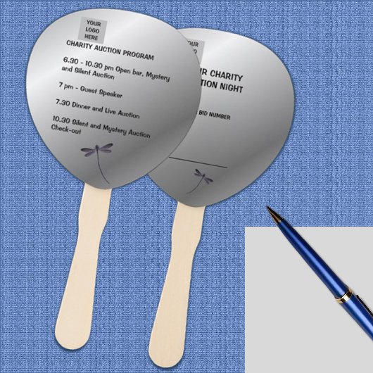 Éventail Vente aux enchères de charité Silver Sheen
