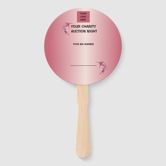 Éventail vente aux enchères de l'or rose (Dos)