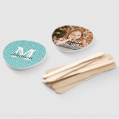 Éventail Ventilateur à main Aqua Parties scintillant (Non-assemblé)