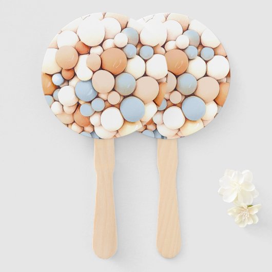 Éventail Ventilateur à main Baby shower à ballon éléphant (Devant et derrière)