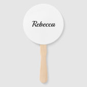 Éventail Ventilateur à main blanche Bingo Queen (Dos)