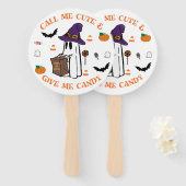 Éventail Ventilateur à main Candy Ghost (Devant et derrière)