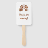 Éventail Ventilateur à main de baby shower arc-en-ciel Boho (Dos)