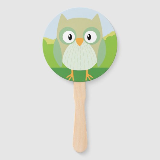 Éventail Ventilateur à main de Chouette (Dos)