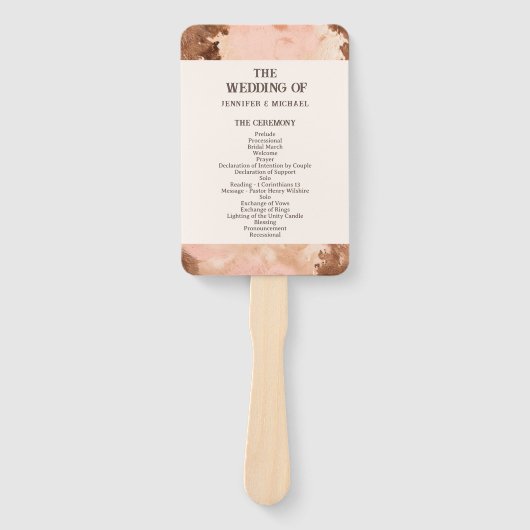 Éventail Ventilateur à main de Mariage blanc Mariage occide (Devant)