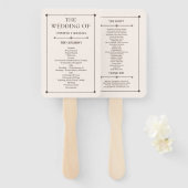 Éventail Ventilateur à main de Mariage campagnard rustique  (Devant et derrière)