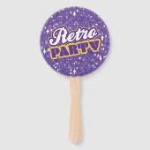 ÉVENTAIL VENTILATEUR À MAIN DISCO RETRO (Dos)