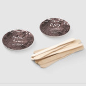 Éventail Ventilateur à main du programme de mariage rustiqu (Non-assemblé)