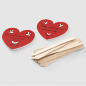 Éventail Ventilateur à main - Mariage de la Pride Rouge (Non-assemblé)