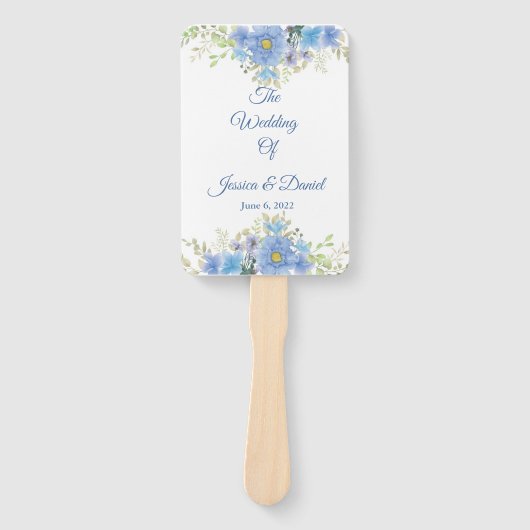 Éventail Ventilateur à main Mariage floral (Devant)