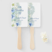 Éventail Ventilateur à main Mariage floral (Devant et derrière)