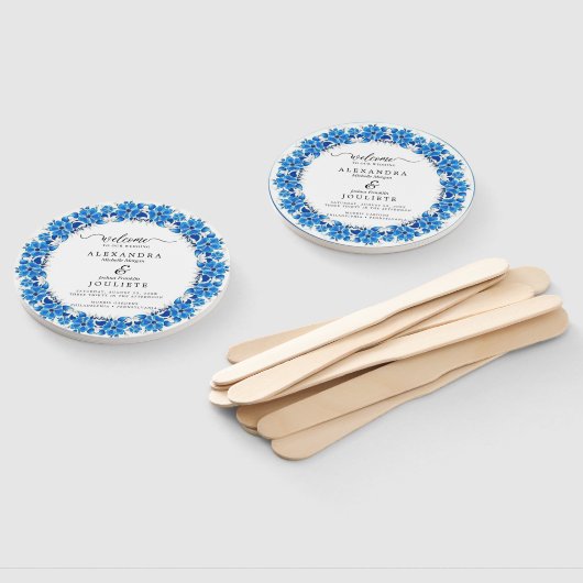 Éventail Ventilateur à main Mariage moderne (Non-assemblé)