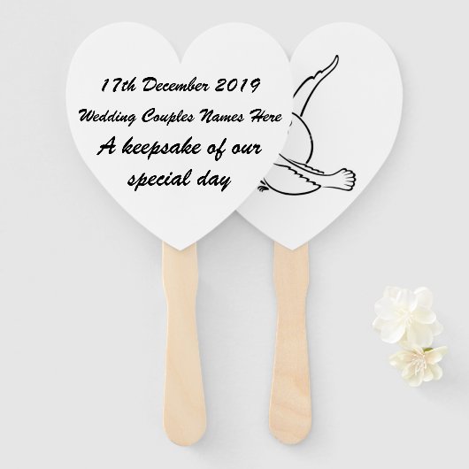 Éventail Ventilateur à main personnalisé - Keepsaké (Devant et derrière)