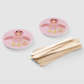 Éventail Ventilateur à main pour fille rose personnalisée (Non-assemblé)