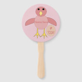 Éventail Ventilateur à main pour fille rose personnalisée (Devant)