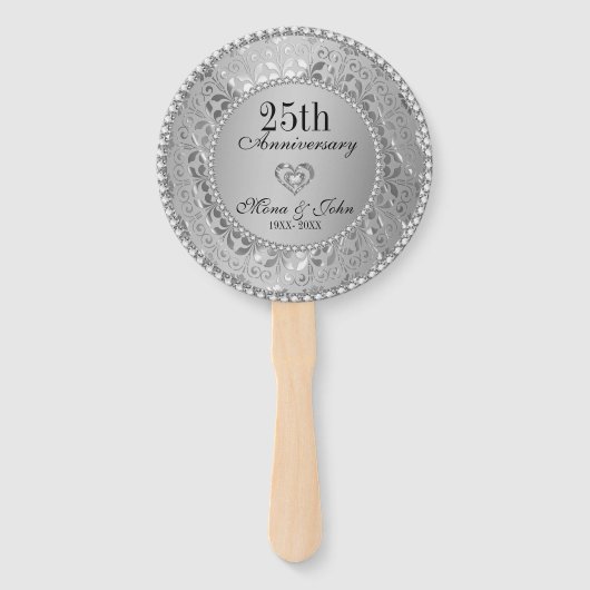 Éventail Ventilateur à main pour l'anniversaire de la fête  (Devant)