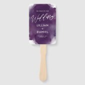 Éventail Ventilateur à main pour le programme de mariage à (Devant)