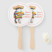 Éventail Ventilateur à main ronde WENDELITO Cinco de Mayo (Devant et derrière)