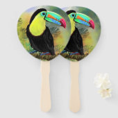 Éventail Ventilateur à main Toco Toucan (Devant et derrière)