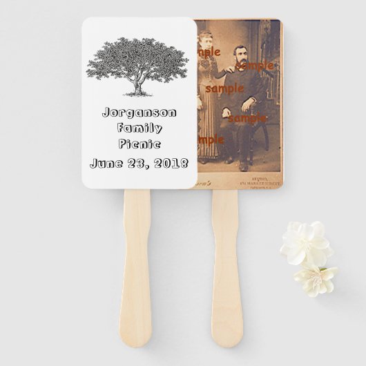 Éventail Ventilateur - Arbre de réunion familiale (Devant et derrière)