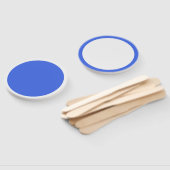 Éventail Ventilateur bleu royal avec rebord blanc - Personn (Non-assemblé)