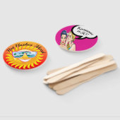 Éventail Ventilateur d'anniversaire customisé Pop Art Humou (Non-assemblé)