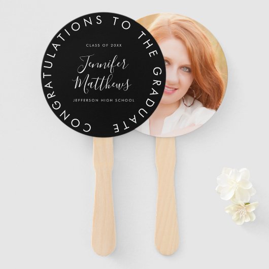 Éventail Ventilateur de diplôme Classe de couleur de l'écol (Devant et derrière)