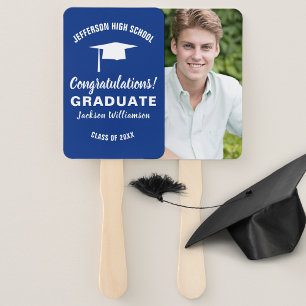 Éventail Ventilateur de diplôme de votre école Couleur Phot