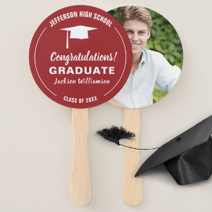 Éventail Ventilateur de diplôme de votre école Couleur Phot