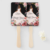 Éventail Ventilateur de Fête des mariées de mariée afro-amé (Devant et derrière)