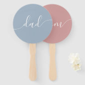 Éventail Ventilateur De Jeu Baby shower Maman Ou Papa (Devant et derrière)