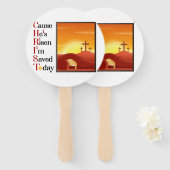 Éventail Ventilateur de l'église de l'acronyme Christ (Devant et derrière)