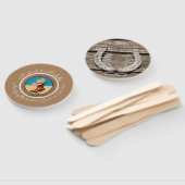 Éventail Ventilateur de mariage de fer à cheval et casquett (Non-assemblé)