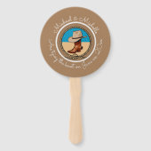 Éventail Ventilateur de mariage de fer à cheval et casquett (Devant)