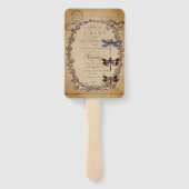 Éventail Ventilateur de Mariage de libellules (Dos)