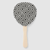 Éventail Ventilateur de menu Mariage géométrique à script s (Dos)