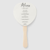 Éventail Ventilateur de menu Mariage géométrique à script s (Devant)