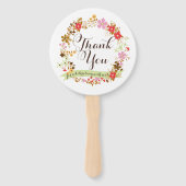 Éventail Ventilateur de Merci de  de fleurs d'automne (Devant)