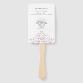 Éventail Ventilateur de programme Mariage damassé élégant r (Devant)