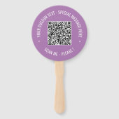 Éventail Ventilateur de texte personnalisé de code QR Chois (Dos)