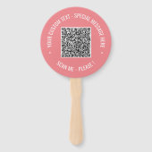 Éventail Ventilateur de texte personnalisé de code QR Chois (Devant)